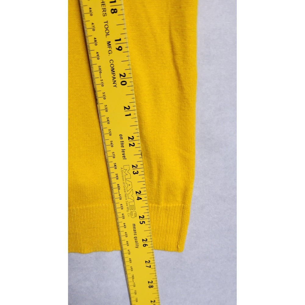 Court & Rowe Yellow "Voila" Knit Crew Neck Long Sleeve Sweater Cotton L - Picture 6 of 7